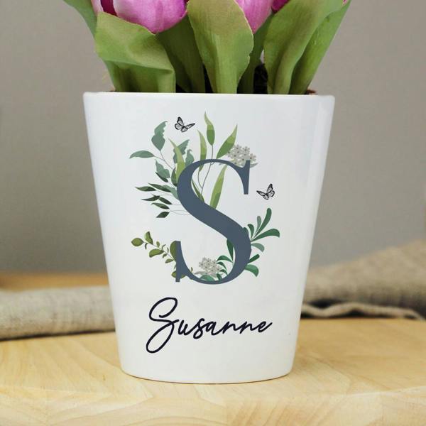 Personalised Botanical Plant Pot - lifestyle shot