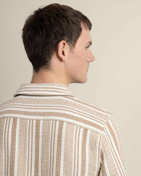 Larsson & Co Olsen - Waffle Stripe Short Sleeve Shirt