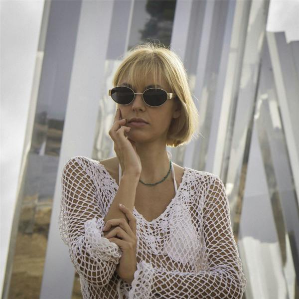 De-Gamme Oval Polarized UV Protection Sunglasses - Monaco