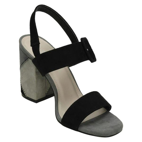 Spot On Ladies Spot On High Patchwork Heel Mule Sandals
