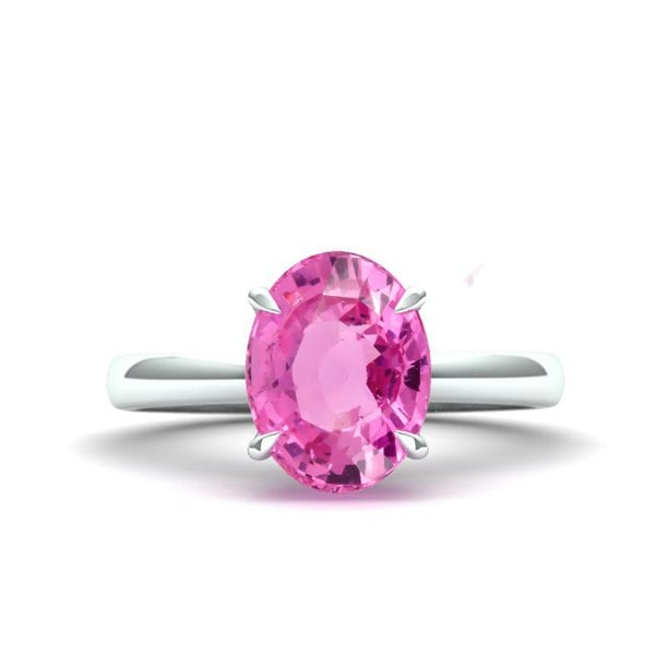 Gemdaia 1.5 Carat 'Natural & Untreated' Vivid Pink Spinel Ring