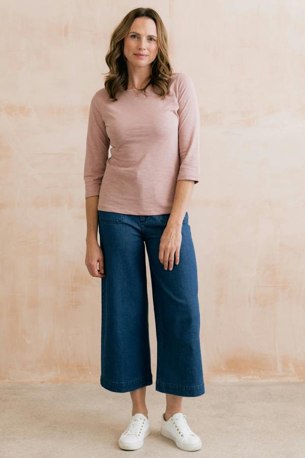 Lily & Me Monica Organic Cotton Jersey Top Soft Pink