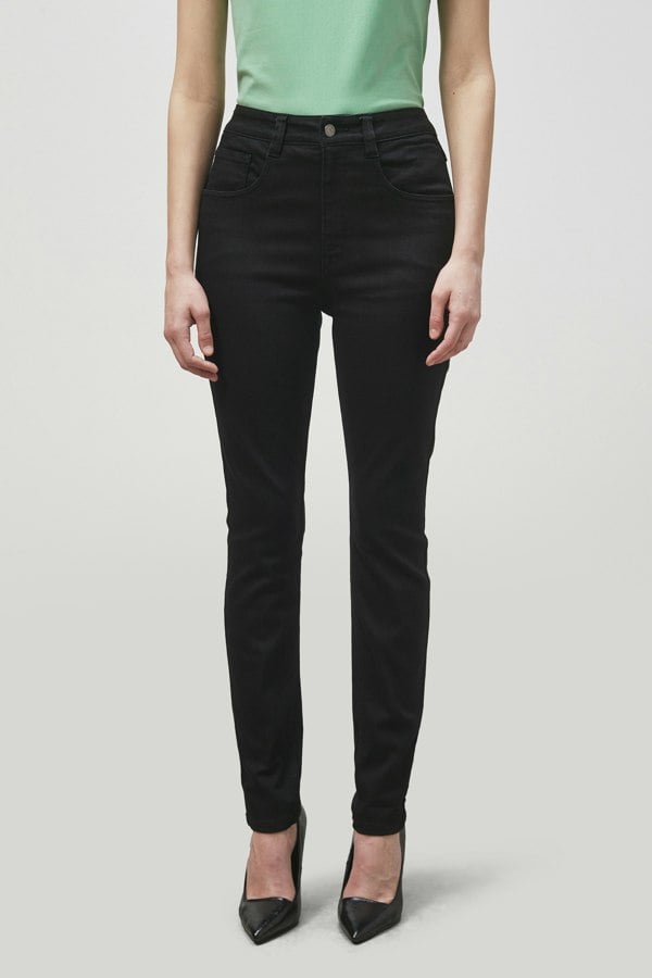 ENORSIA Black Super Stretch Skinny Jeans