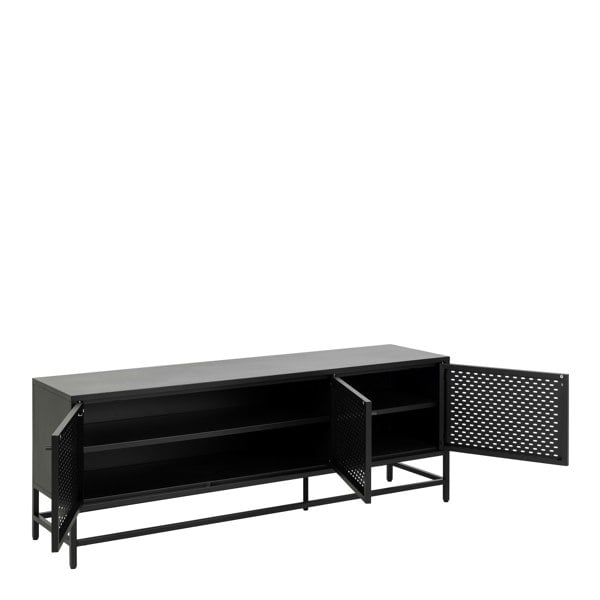 Furniture To Go Newcastle 3 Door Sideboard in Matt Black