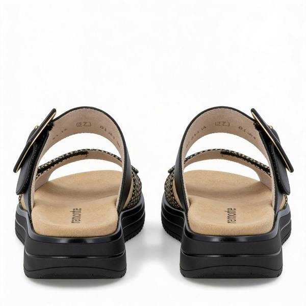 Remonte D1J61 Cross Strap Sandals   in  Black