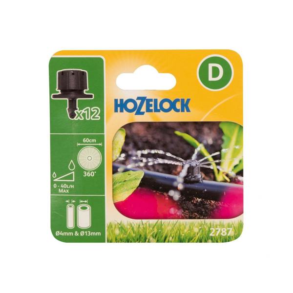 Hozelock 2787 End Of Line Adjustable Mini Sprinkler 4/13mm (pack 12) - Multi Colour - 