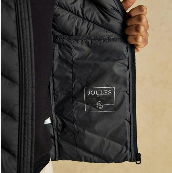 Joules GARRETT Mens Showerproof Padded Gilet Black