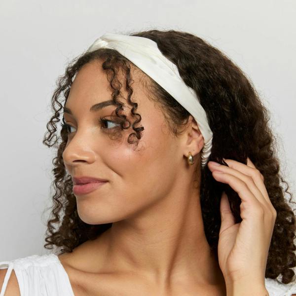 Silver Cloud Beauty Silver Cloud Satin+ Headband Santorini White