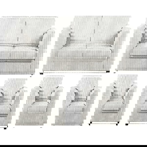Furnishings For Less Luxor Full Jumbo Cord 3 Seater and 2 x Armchairs - Full Back