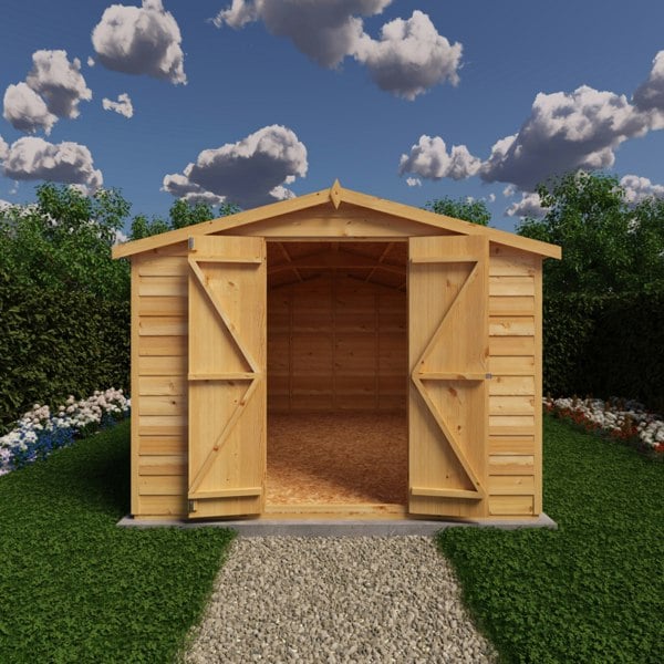 Shire Overlap Double Door No windows 12x8 Storage Shed