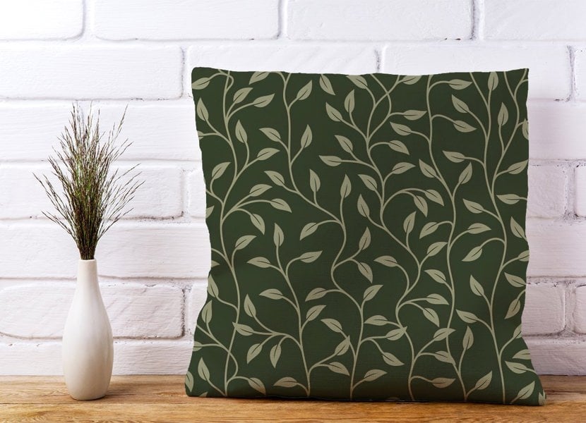 Warren Reed Green Shrub With Leaves Cushions