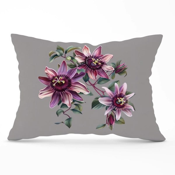 Warren Reed Purple Passion Flowers Cushions