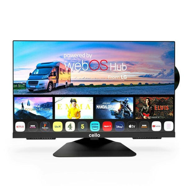 Cello 2224WF Trav Smart WebOS 12v Television with DVD Player  and Pitch Perfect Sound