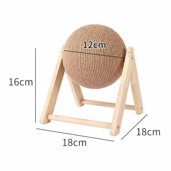 V-Shaped Wooden Cat Scratcher Ball: Fun and Functional Claw Care Living and Home