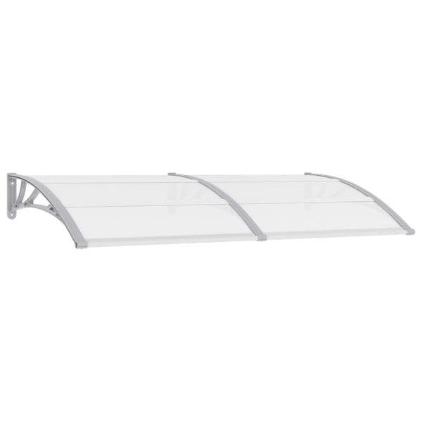 Berkfield Door Canopy Grey and Transparent 200x80 cm PC