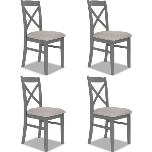 Florence Crossback Upholstered Seat Dining Chairs Set of 4