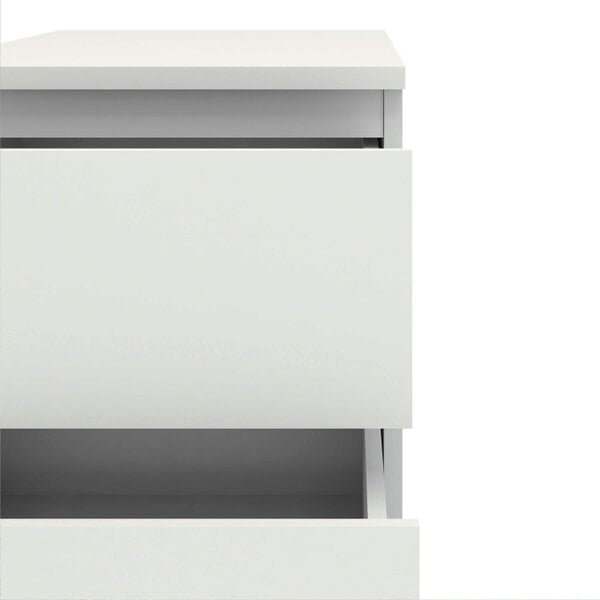 Wyld Haus Copenhagen White Wooden Bedside Table 2 Drawers