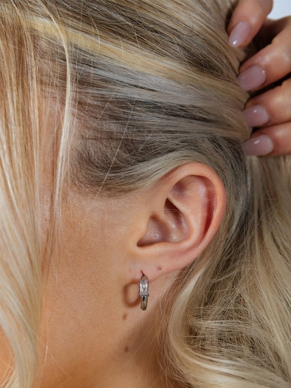 SVNX Crystal Huggie Hoops - Pouch Included