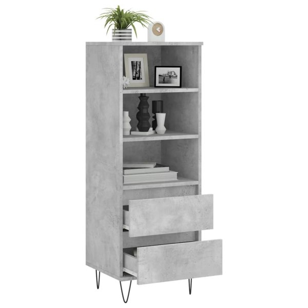 Berkfield Highboard Concrete Grey 40x36x110 cm Engineered Wood