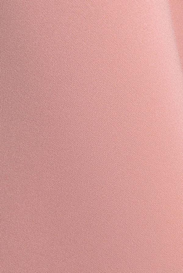 Bardot Plunge Neck Bow Sleeve Skater Mini Dress - Blush Pink DR5125