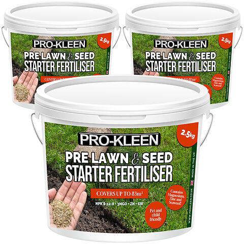 ProKleen Pro-Kleen Pre Lawn & Seed Starter Fertiliser - Phosphorus Rich Formula with Nitrogen, Potassium & Magnesium Oxide 7.5kg