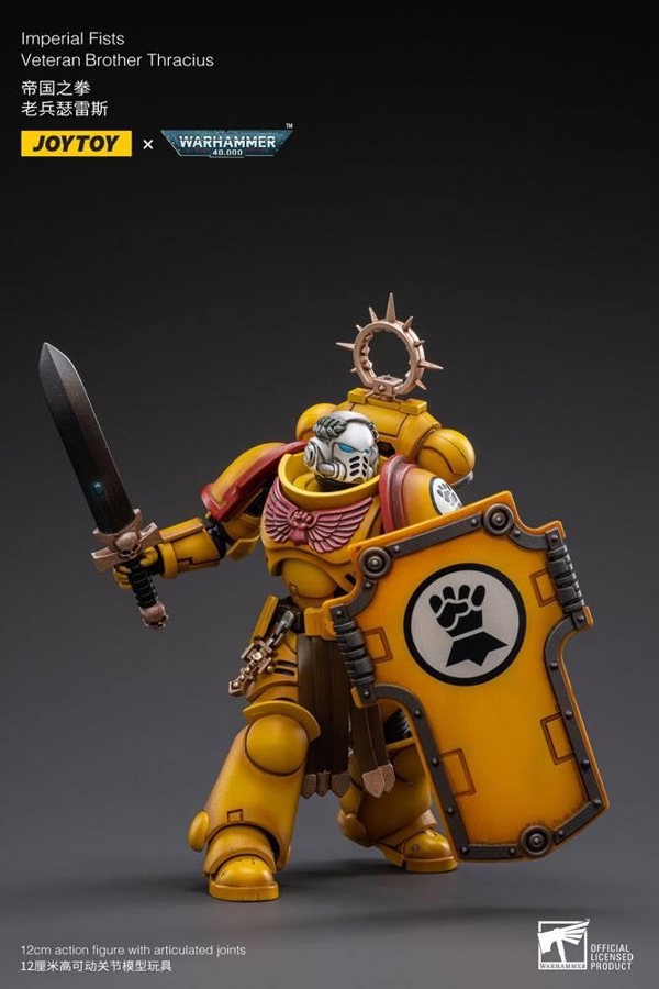 Joy Toys Warhammer 40K Imperial Fists Veteran Brother Thracius 1:18 Scale Joy Toy JT3013