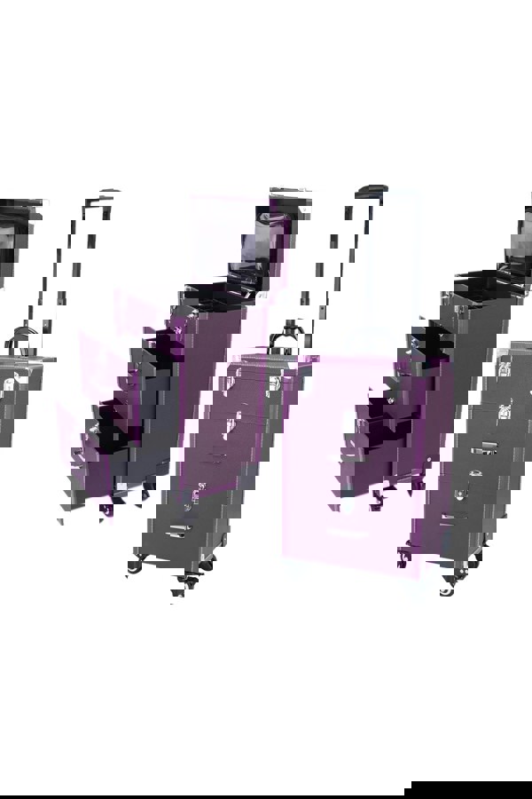 Living and Home 2 Drawers Portable Cosmetic Makeup Travel Case