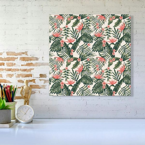 Warren Reed Dark Tropical Green Leaves Canvas