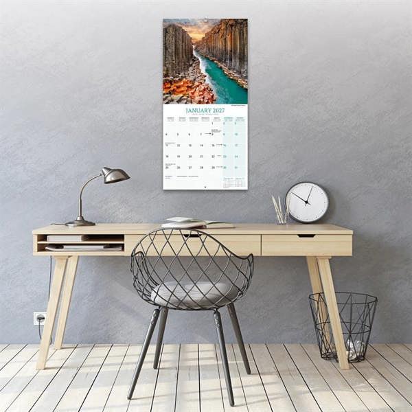 Europe Iceland Calendar 2027, Wall Calendars, Month To View, Travel, Gift