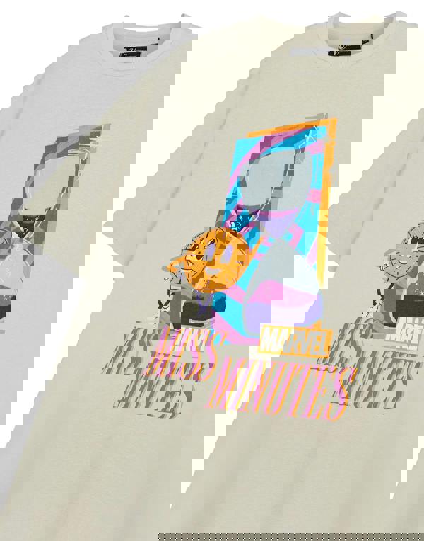 Marvel Womens Beige Miss Minutes Short Sleeved T-Shirt