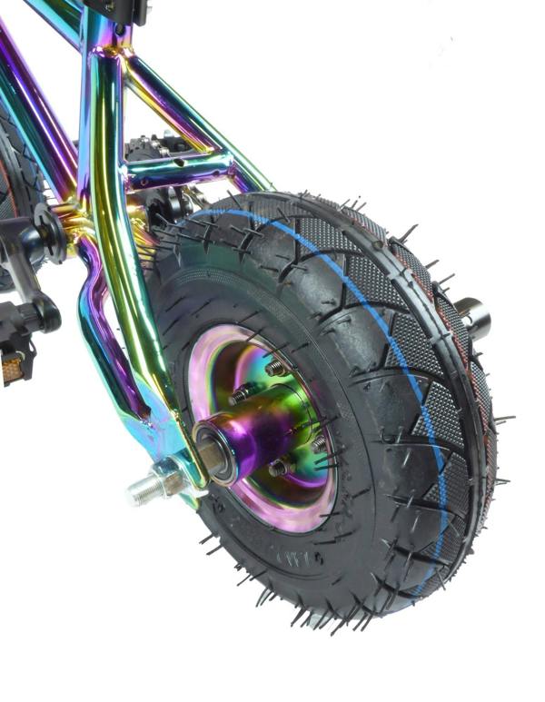 1080 Stunt Freestyle Mini BMX Bike, LTD Edition Frame - Neo Chrome Jet Fuel