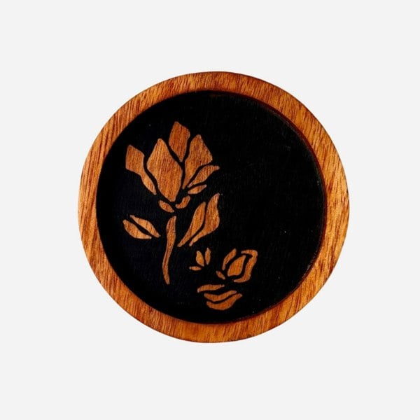 Batik Ying Magnolia Mahogany Wood Coaster