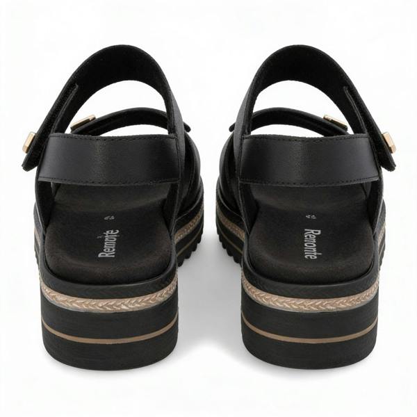 Remonte D0Q59 Ankle Strap Sandals in Black
