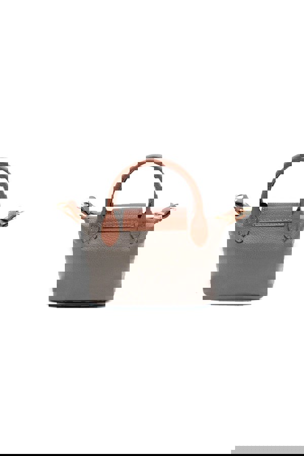 Kitise Compact Two-Tone Handbag with Top Handles and Strap