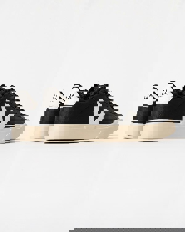 Veja Campo Leather Mens Trainers - Black/White