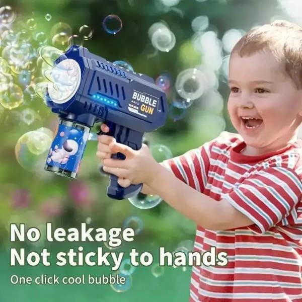 Dragodirect Bubble Machine LED Gun for Kids 10 Hole Automatic Bubble Makers
