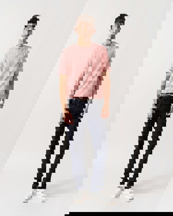 GANT Mens Regular Fit Short Sleeve Shield Logo T-Shirt - 671 Bubbelgum Pink full length