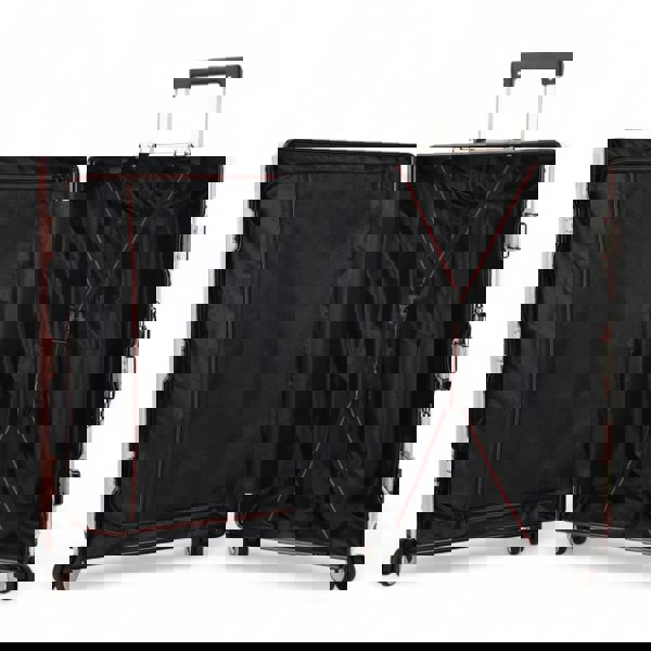 Infinity Luggage Robust Hard Shell Luggage 8 Wheel Suitcase Set