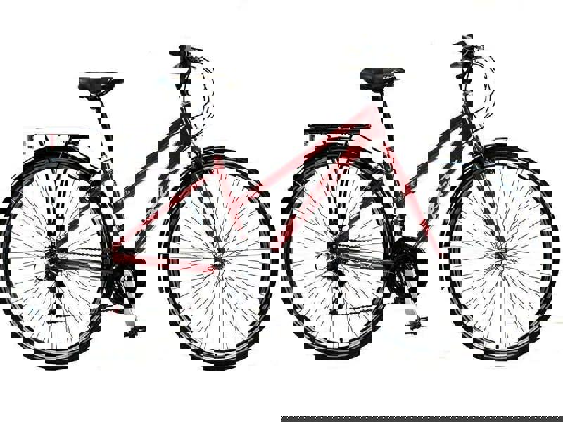 Falcon Venture Ladies Hybrid City Bike, 700c Wheel - Red