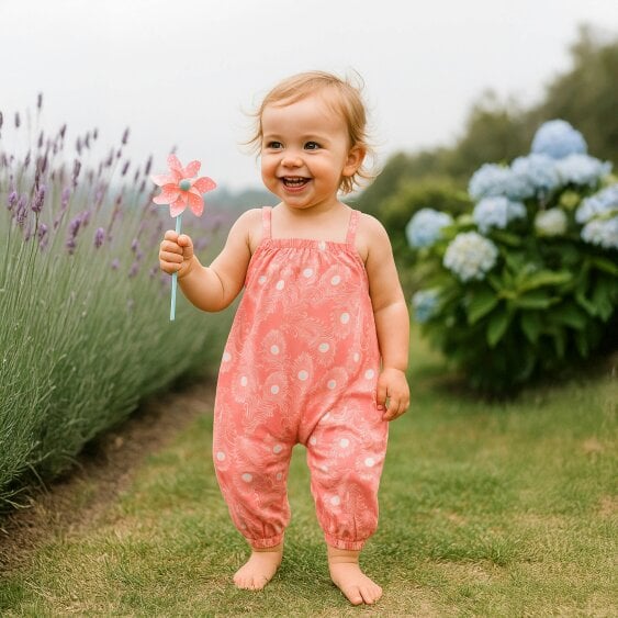 Lucy & Sam Peacock Woven Romper