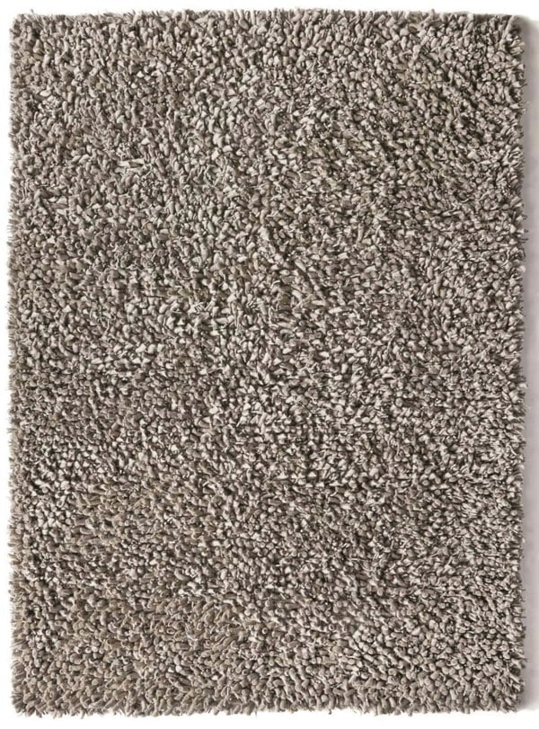 Maine Grey Shaggy Pile Wool Rug | Cozy Elegance | The Rugs