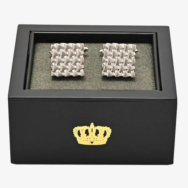 T. H. Baker Harvey Makin Silver Chain Square Cufflinks HM2381