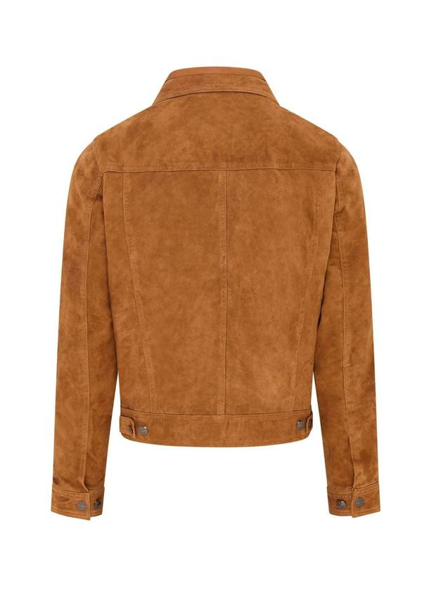 Infinity Leather Mens Goat Suede Leather Jeans Jacket- Nurmes