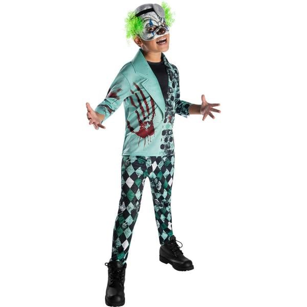 Bristol Novelty Boys Doctor Death Costume - Turquoise/Black/Red - 