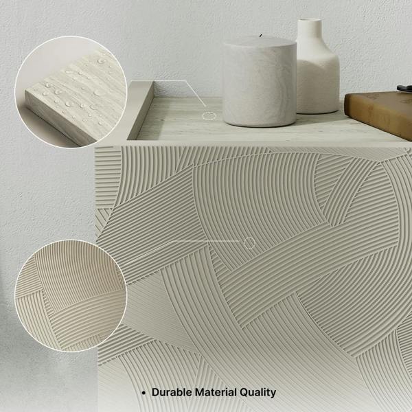 Decortie Floating Bedside Table w/ Drawer Handleless Modern Nightstand Wall-Mounted Storage Cabinet Space-Saver Bedroom