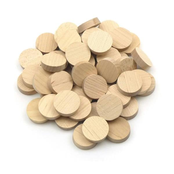 1" - 25.4mm Maple Flat Head Cross Grain Plug