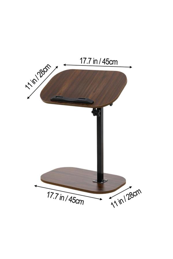Living and Home Height Adjustable C-Shape Overbed Table