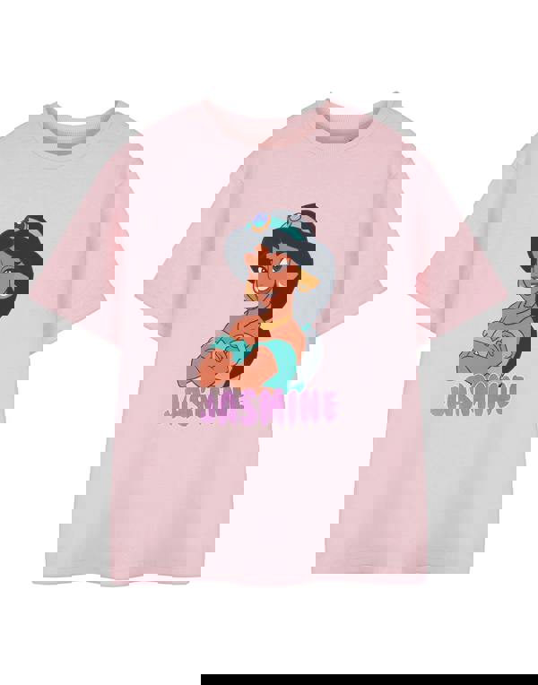 Disney Princess Girls Pink Jasmine Short Sleeved T-Shirt