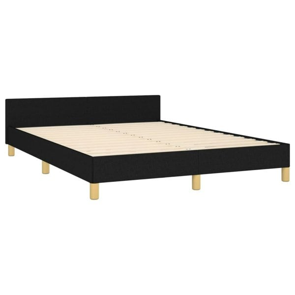 Berkfield Bed Frame with Headboard Black 180x200cm 6FT Super King Fabric
