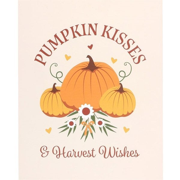 Serano Pumpkin Kisses & Harvest Wishes Hanging Sign